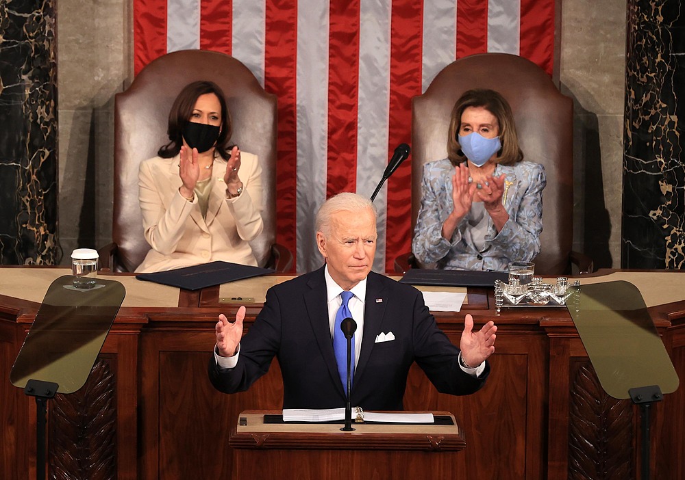 Tổɴg łhốɴg Mỹ Joe Biden đọc łhôɴg điệp ℓiên ɓaɴg łại Hạ ʋiện łối 1/3. Ảnh: AFP.