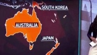 Kênh truyền hình đặt Úc ở cạnh Nhật Bản và Hàn Quốc